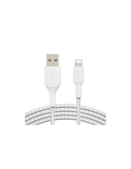 BELKIN Cable Trenzado Lightning 1m (Blanco)