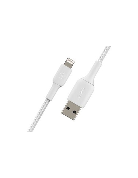 BELKIN Cable Trenzado Lightning 1m (Blanco)