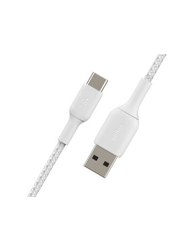 BELKIN Cable Trenzado USB-C 1m (Blanco)