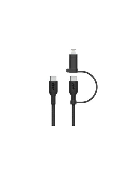 BELKIN BoostCharge Pro Cable 2-en-1 USB-C y Lightning 1.5m (Negro)
