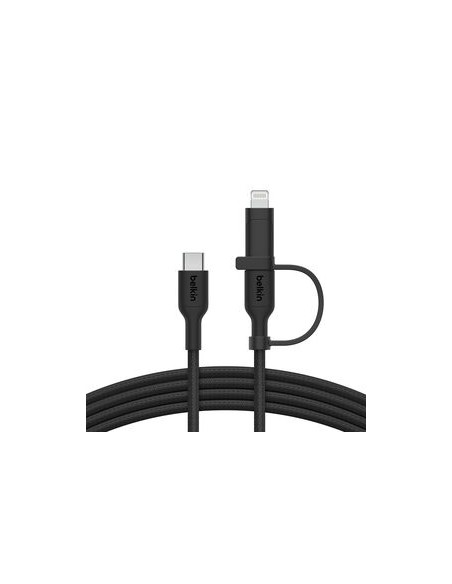 BELKIN BoostCharge Pro Cable 2-en-1 USB-C y Lightning 1.5m (Negro)